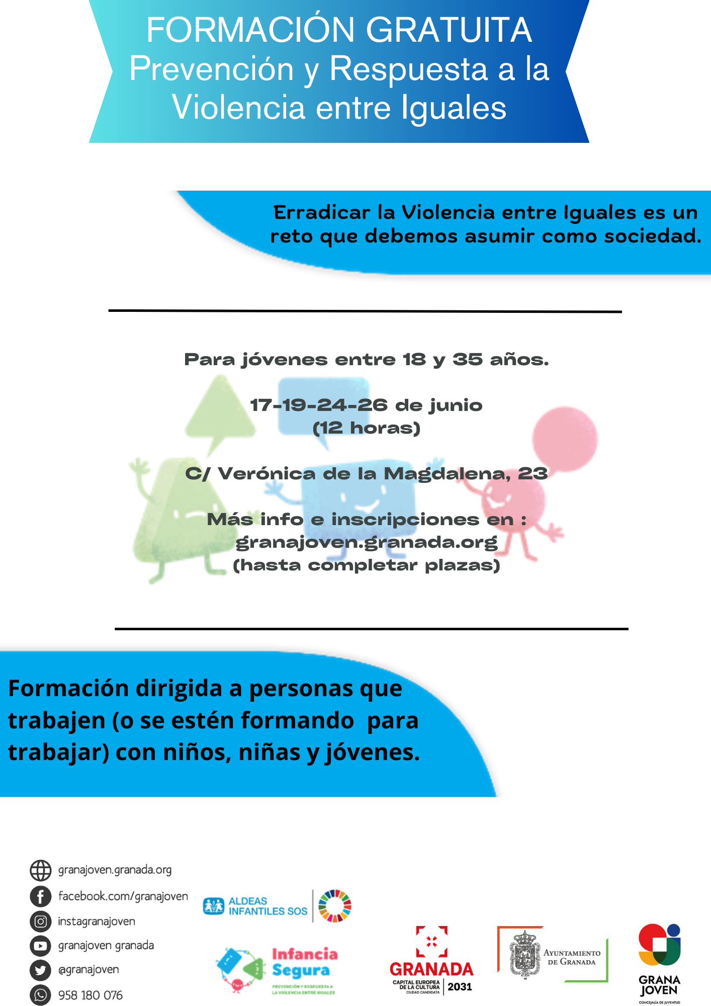 Taller gratuito “Prevencin y respuesta a la violencia entre iguales”